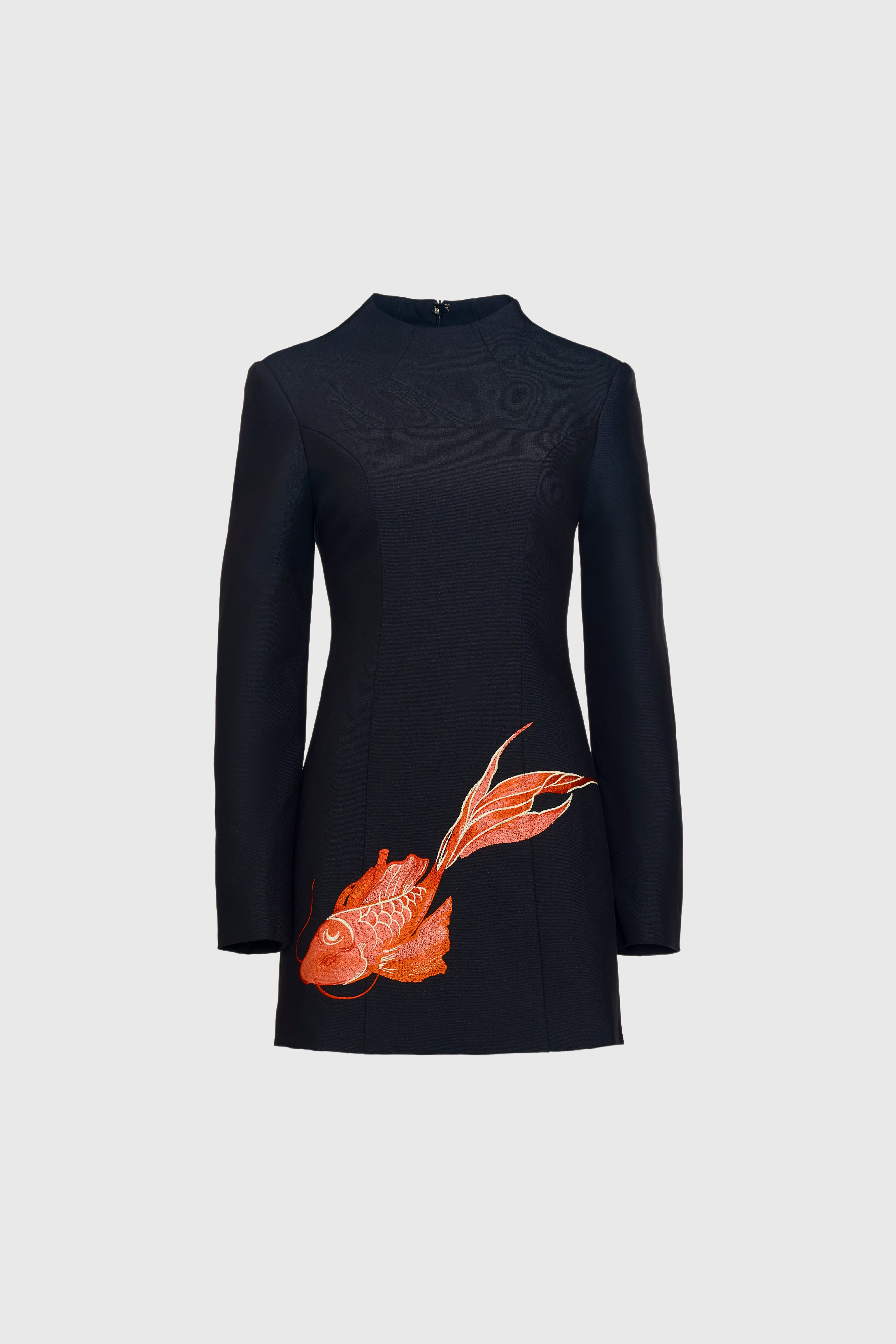 Fogveil Long Sleeve Dress in Black